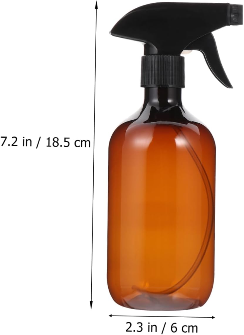 NOLITOY Amber Pet Spray Bottle 4 Pack 500Ml Empty Containers for Liquid Storage Travel image number 6
