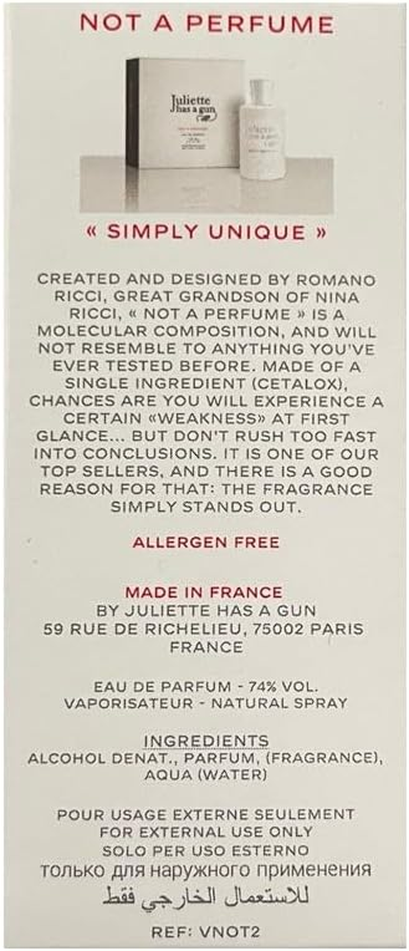 Juliette Has a Gun NOT a PERFUME, 1,7Ml Vial Spray image number 2