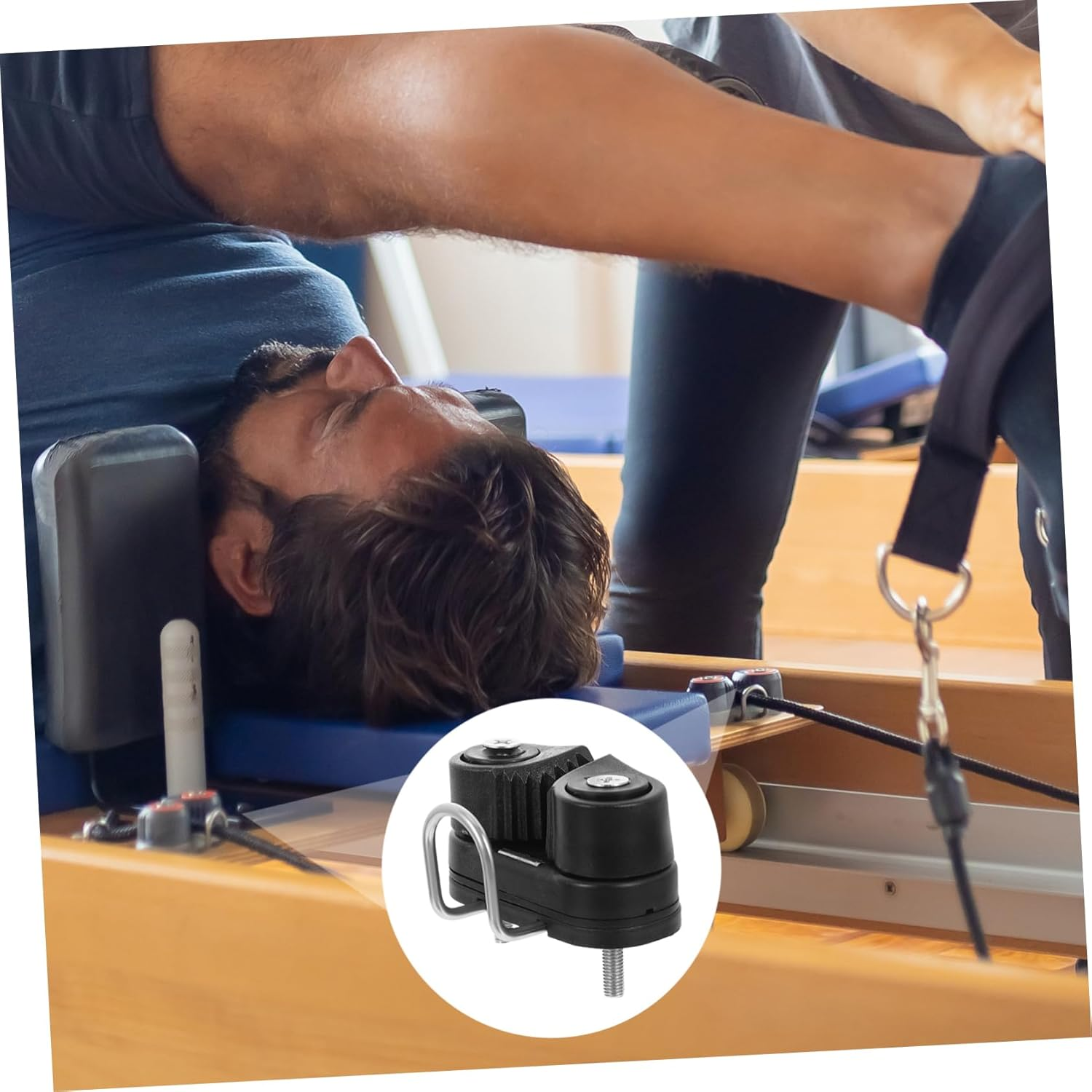 Toddmomy Exercise Bands Roll-Ball Rope Clamp Nylon Cam Cleat High Load Gym Equipment