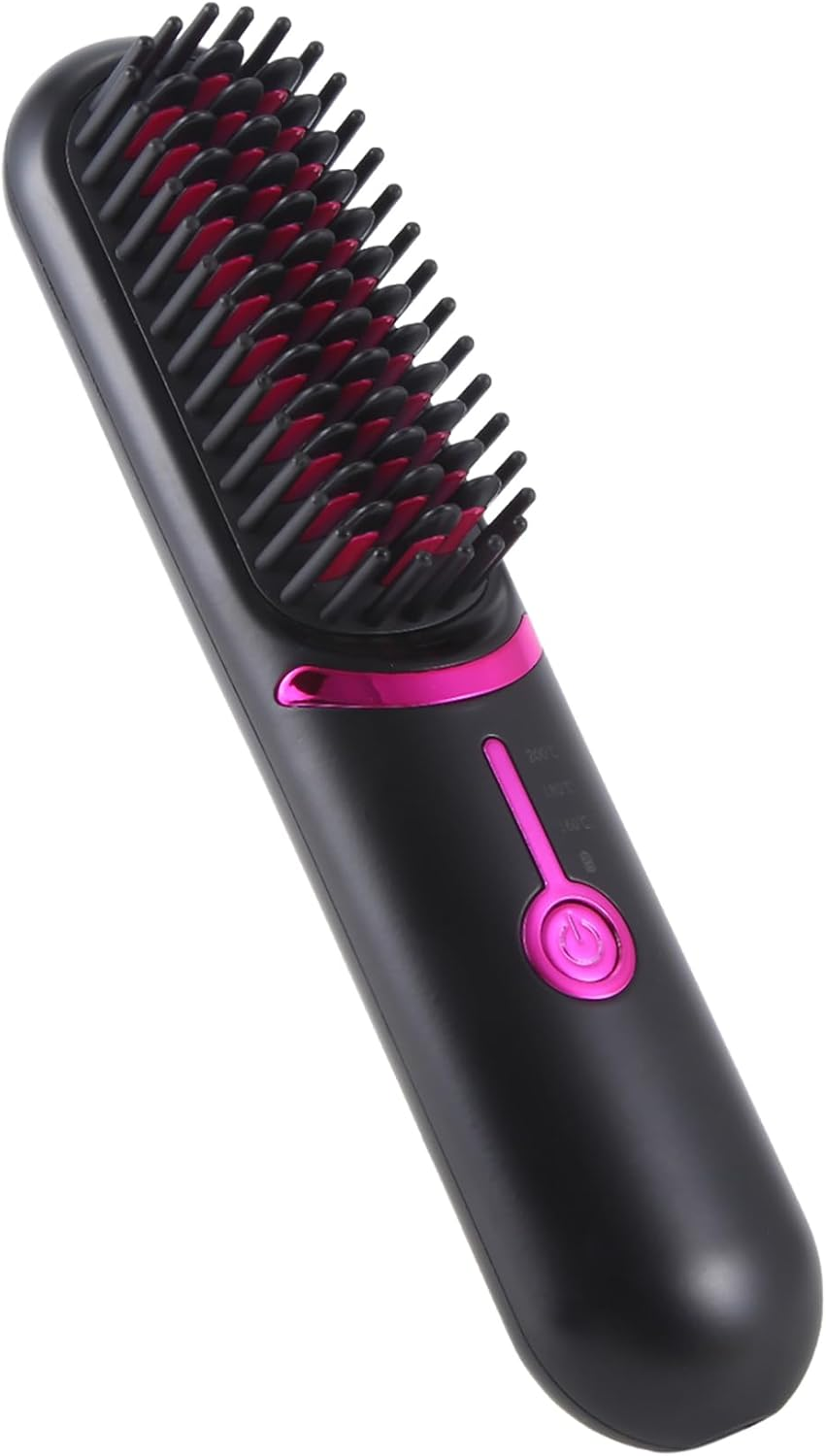 Electric Hair Brushes Wireless Hair Straightener Brush for Portable Rechargeable Hair Straightener Cordless Heating Comb