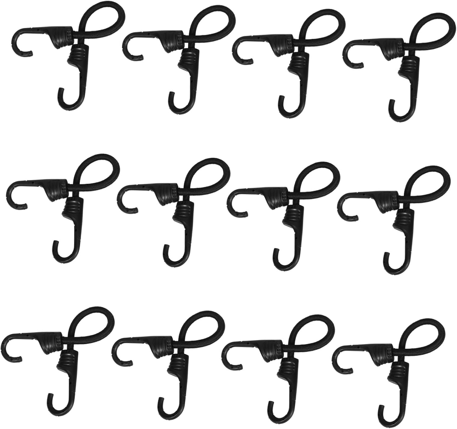 Beaupretty 12Pcs Elastic Luggage Strap Bike Hooks Bungee Cord for Secure Travel Gear and Car Trunk Organization image number 4