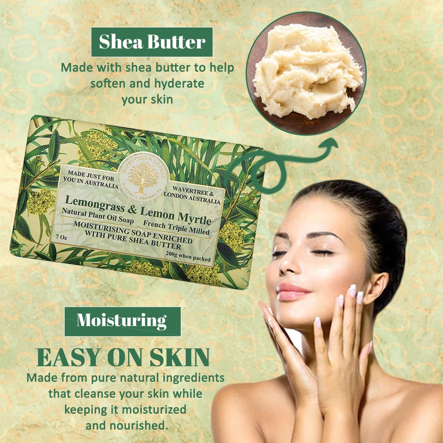 Wavertree and London Lemongrass & Lemon Myrtle Soap Bar, 200 G image number 3