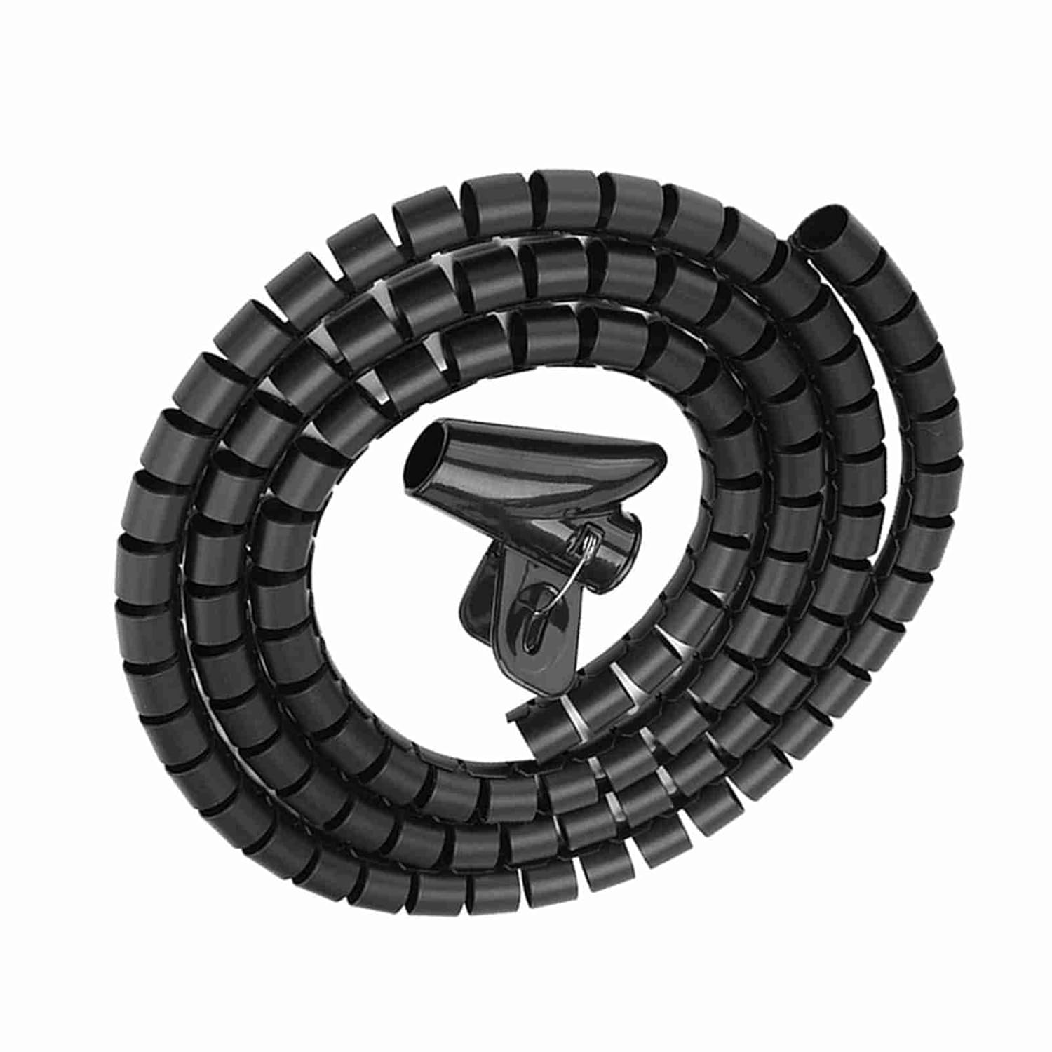 Spiral Tube Wrap, Reusable Flexible Spiral Tube Cable Organizer Wire Wrap Cord Protector Wire Storage (1.5M*16Mm)