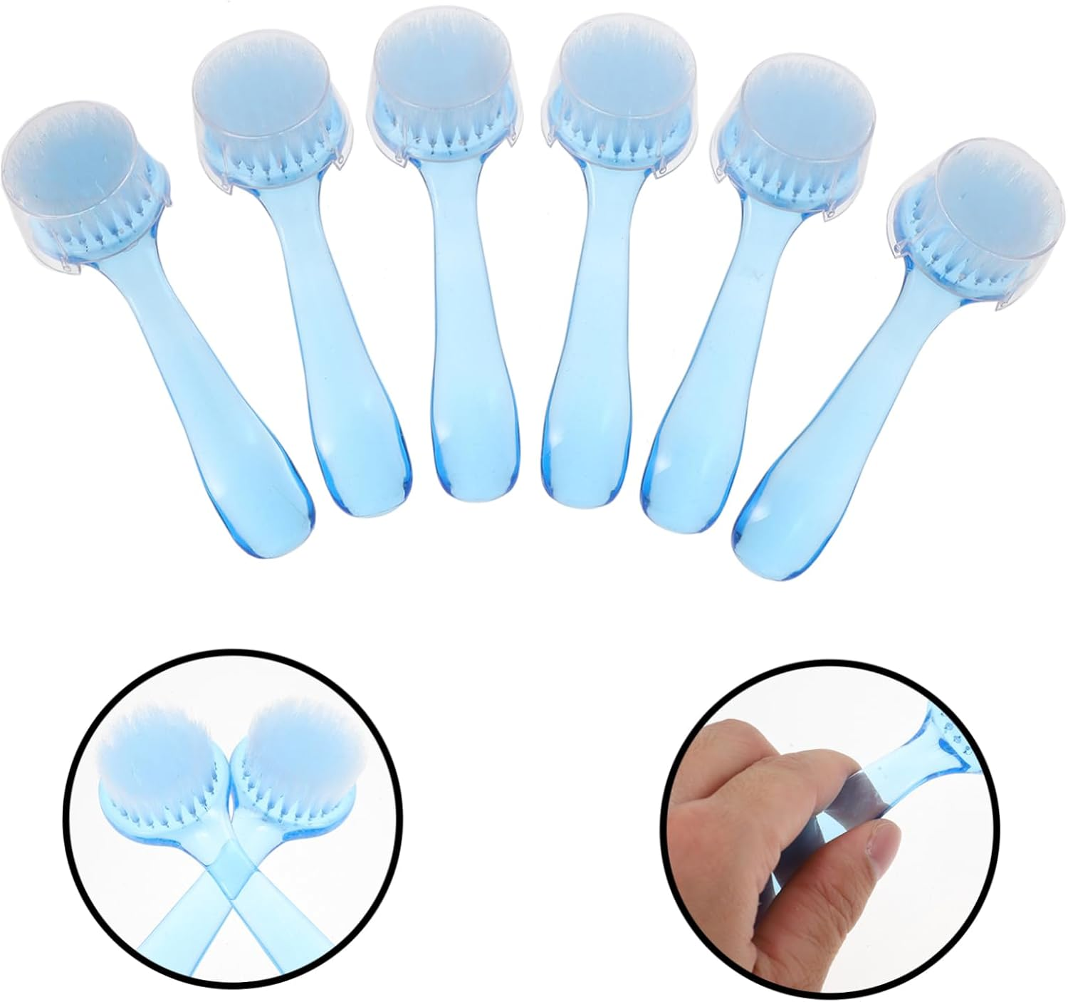 DECOMELODY 6Pcs Manicure Nail Brush round Head Brush Professional Nail Dust Cleaning Tool Home Salon Accessory image number 4
