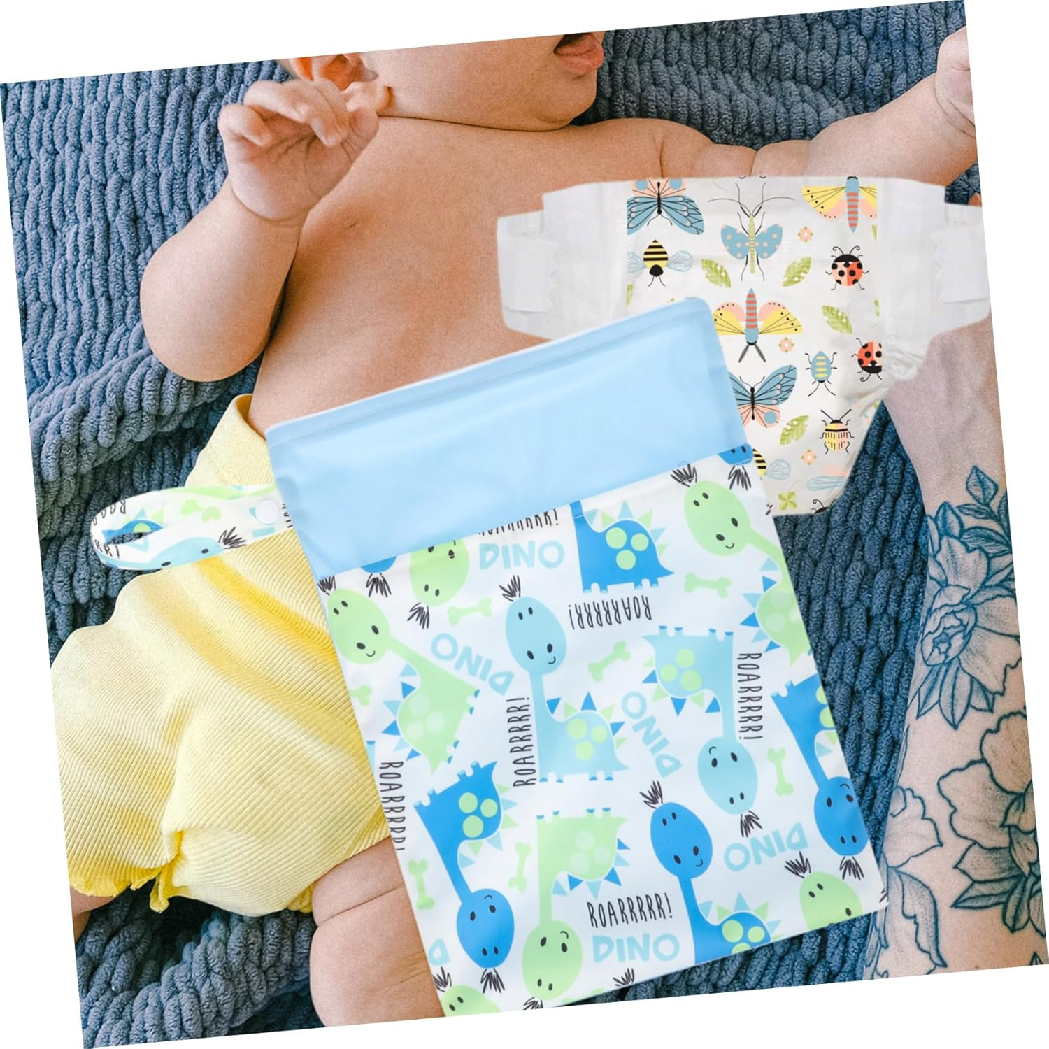 Ibasenice Multi-Functional Diaper Bag Organizer Pouch Household Storage Pouches Compact Light for Diaper Bag Essentials Zipper Design image number 2