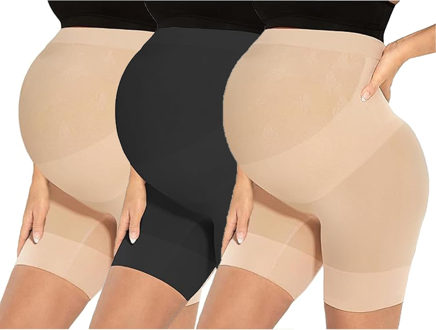 Narcissus Bump Proud Seamless Maternity Shapewear, Mid-Thigh Underwear - Maternity Dress for Baby Shower