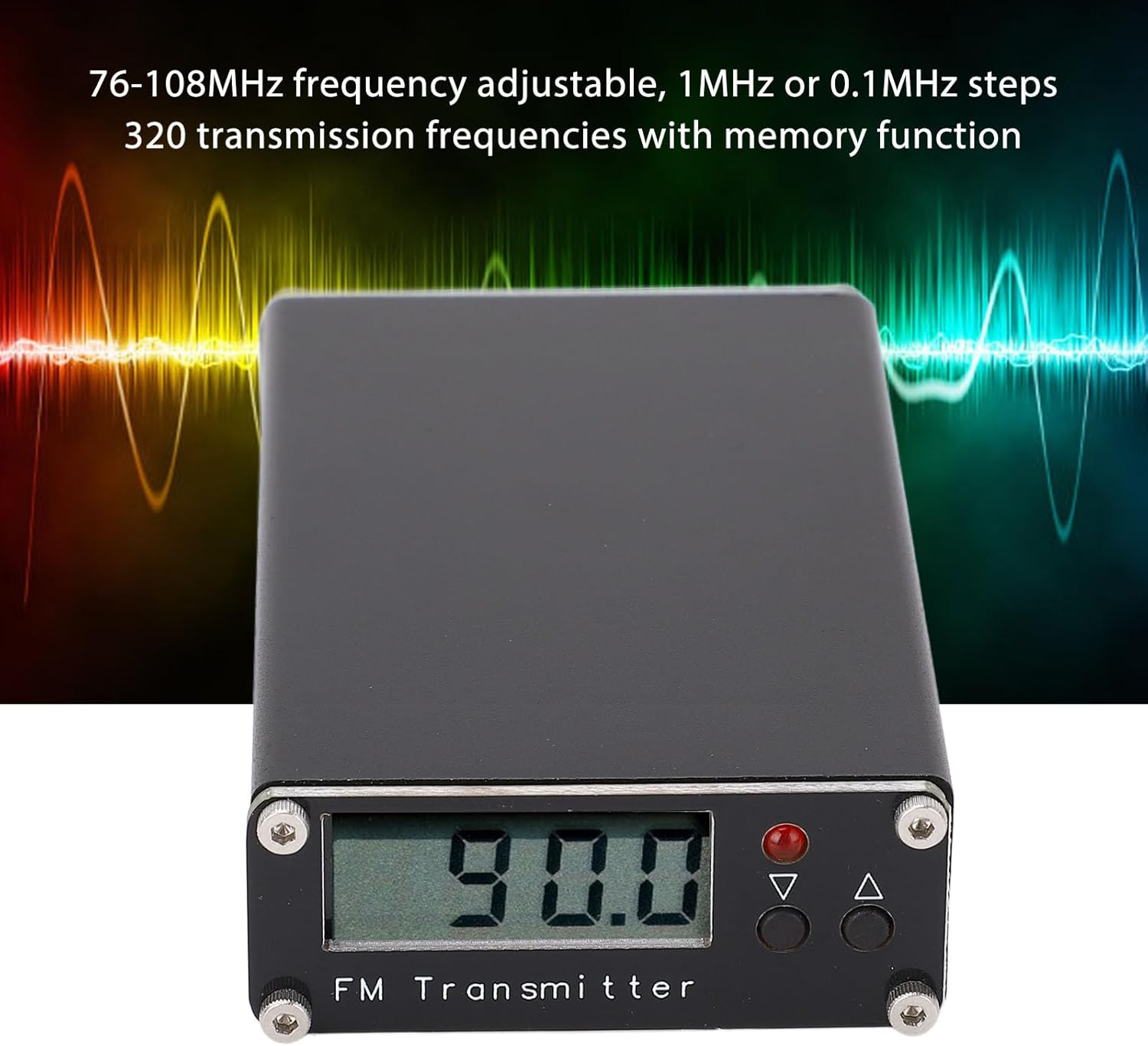 FM Transmitter 0.5W Long Range Stereo Station, 2000M Receiver, Shortwave Sound, 76-108Mhz, SNR 63Db, 0.05% Harmonic Distortion, Radio Transmitter for Church, Parking Lot image number 1
