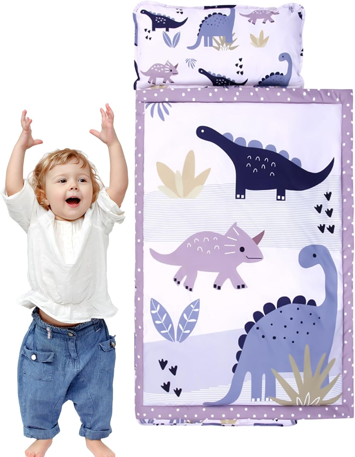 Nap Mats for Preschool,Removable Child Sleeping Bag for Travel - Children Cartoon Portable Rest Mat for Preschool Travel Camping Naptime Slumber Bedroom Home - C image number 7