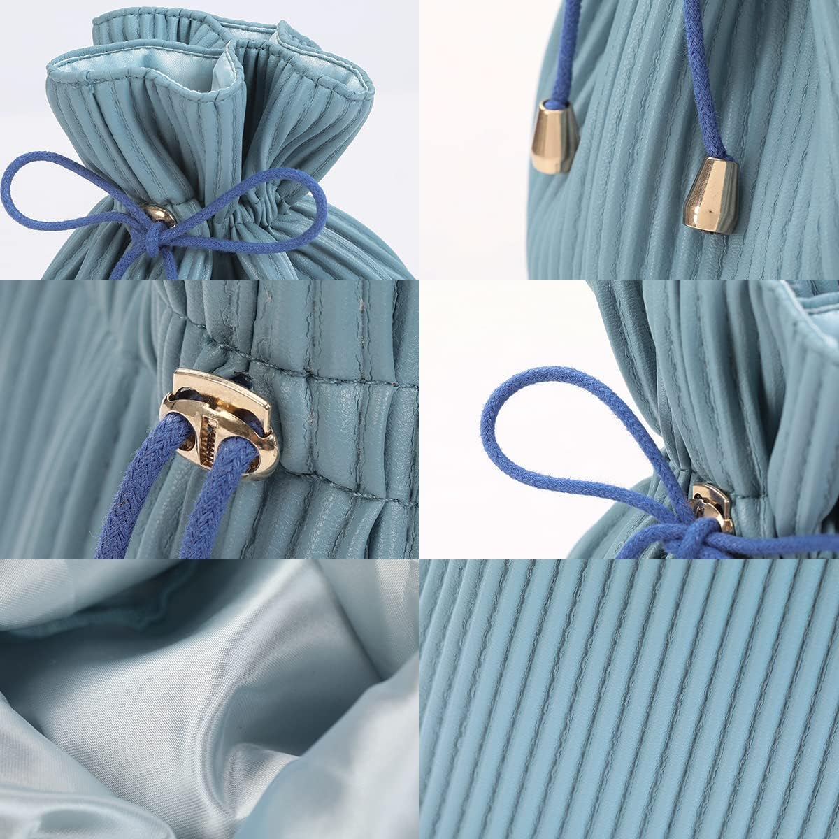 Cosmetic Makeup Beauty Travel Bag Corduroy Design Water Resistant Material Drawstring Closure and Is Lightweight Collapsible Compact from Paton Travel Australia image number 3