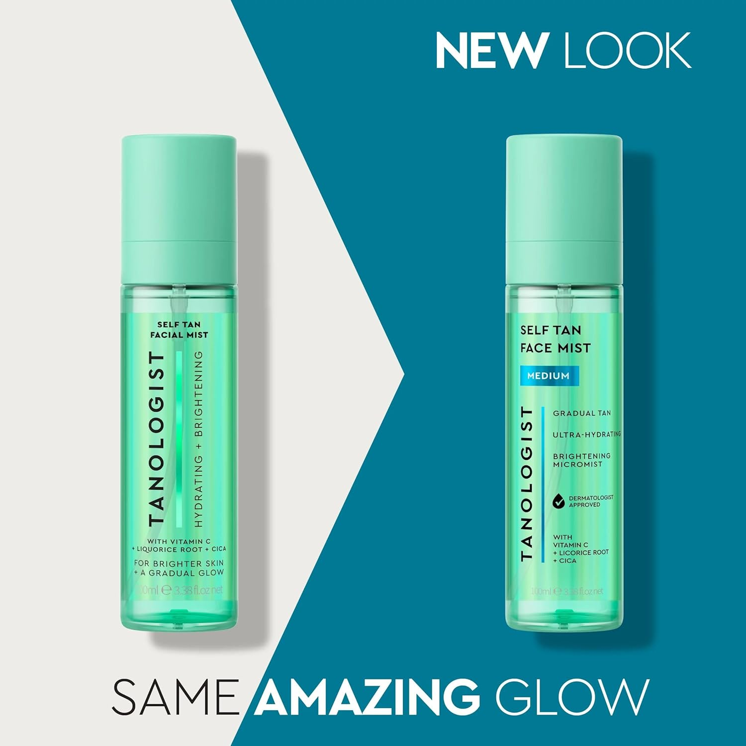 Tanologist Self Tan Face Mist, Medium Shade, Hydrating Tanning Spray, Streak-Free, Radiant Finish, Paraben-Free, No Fake Tan Smell, for All Skin Types, 3.38 Fl. Oz/100 Ml Bottle image number 4