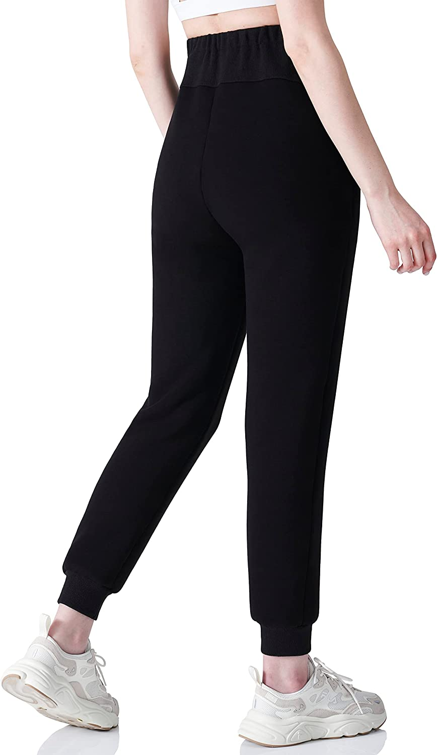 POSHDIVAH Women'S Maternity Fleece Lined Pants over the Belly Pregnancy Thick Warm Winter Lounge Pajama Workout Joggers image number 4