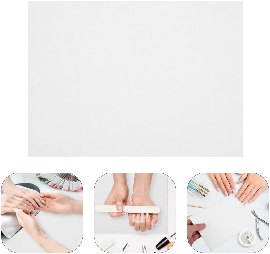 Generic 125Pcs Disposable Nail Mats Waterproof Cleaning Pads Dental Bibs Table Cover, for Tattoo Nail Salon SPA, 13" X 18" - White image number 4