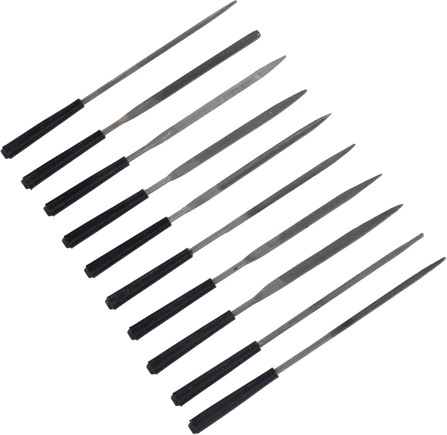 Guitar File Kit Metal Multi Purpose Set of 10 Fret Needle Luthier Musician Repair Tool Ideal for Guitar Parts image number 6