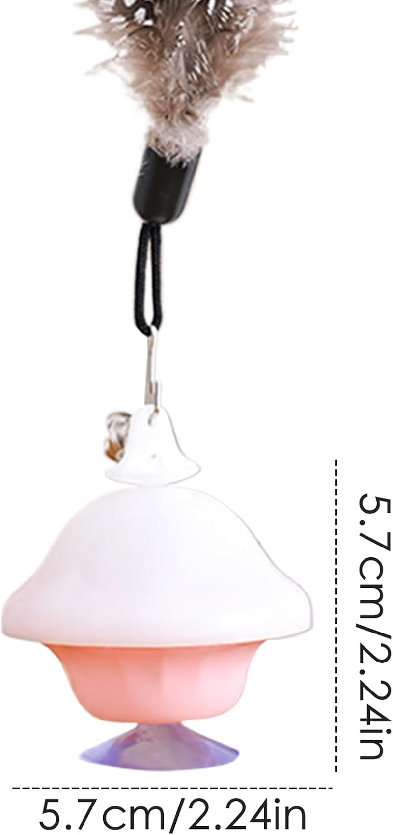 Cat Retracting Toy,Chew-Resistant Companion | Retractable Bored Cat Toy | for Small Medium Large Breeds Living Room Bedroom Study Room Balcony image number 3