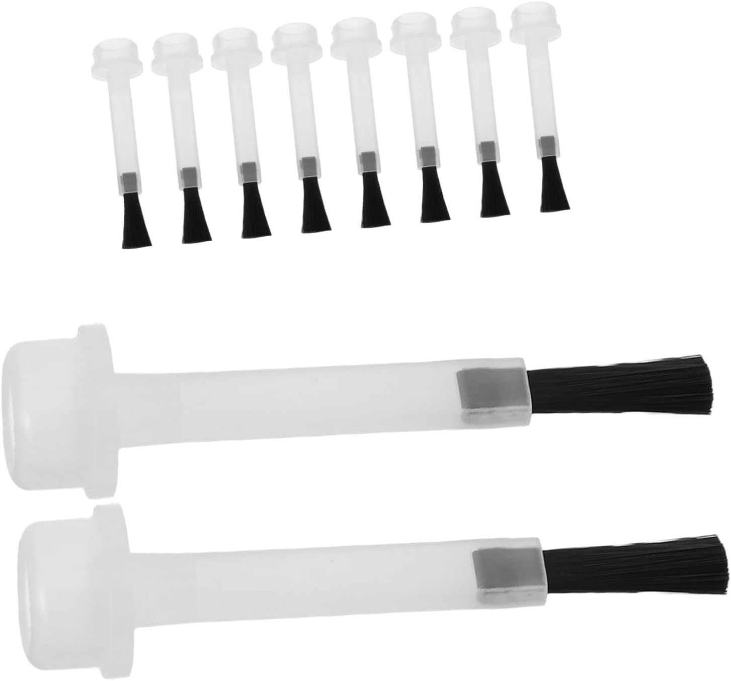 WOONEKY 50Pcs Manicure Replacement Brush Heads for Art Nail Tech French Tip Tool Gel Liquid Nail Brush Diy Manicure Water-Based Polish Replacement image number 4