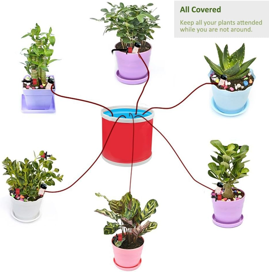 Watering Stakes, Indoor Plant Watering System, Automatic Drip Irrigation Devices for Indoor Plants during Holiday Automatic and Scientific Drip Irrigation Device, Handy Picks (Pack of 10) image number 1