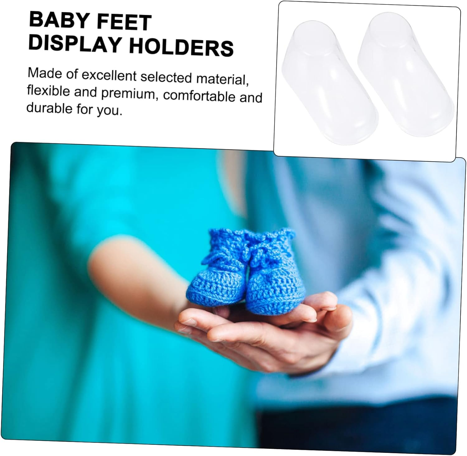 40Pcs Foot Booties Display Stand Boy Girl Shoes Holder Socks Display Holder Sturdy Boys and Girls Shoes image number 3