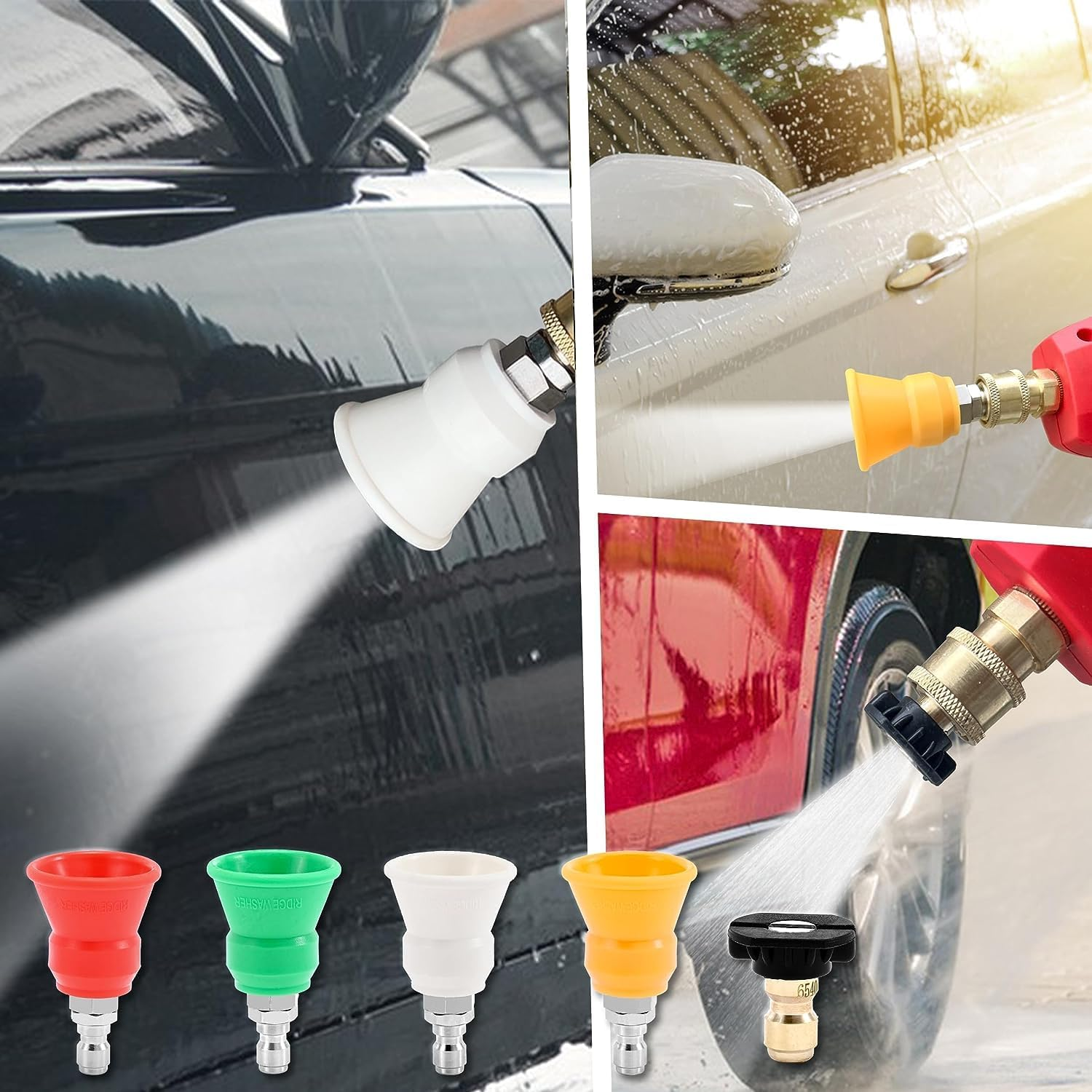 Pressure Washer Nozzle Guard, Power Washer Nozzle Tips with 1/4Inch Quick Connect as Shown Orifice 3.0 image number 6