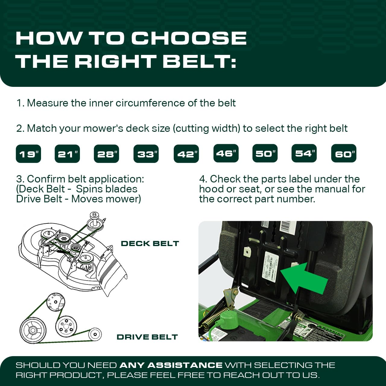 UDC Parts Mower Deck Belt 119-8820 / Kevlar Cord / 141.500 Inches/For Toro 5000 5025 5060