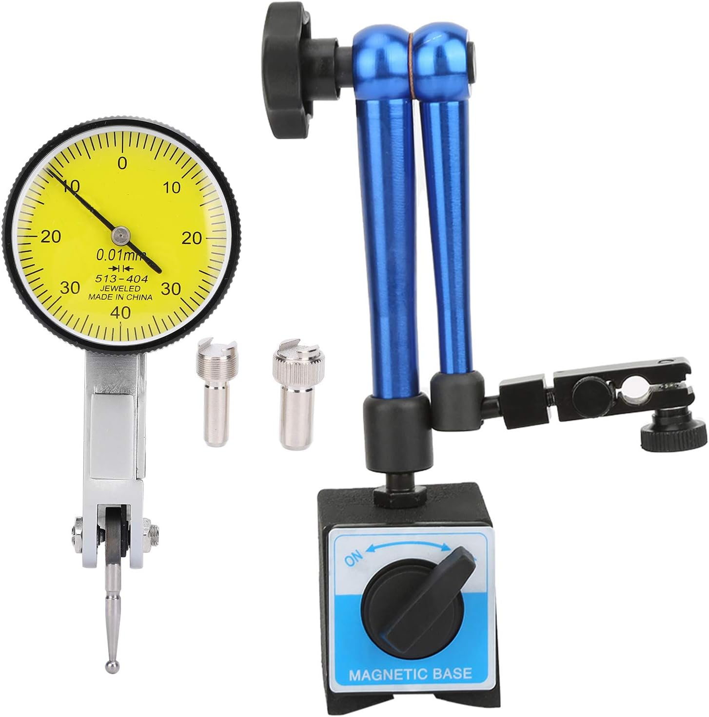 Dial Test Indicator with Magnetic Base, 0.01Mm Professional Magnetic Base Dial Indicator, Universal Adjustable Flexible Magnetic Base Holder Stand Dial Test Indicator image number 5