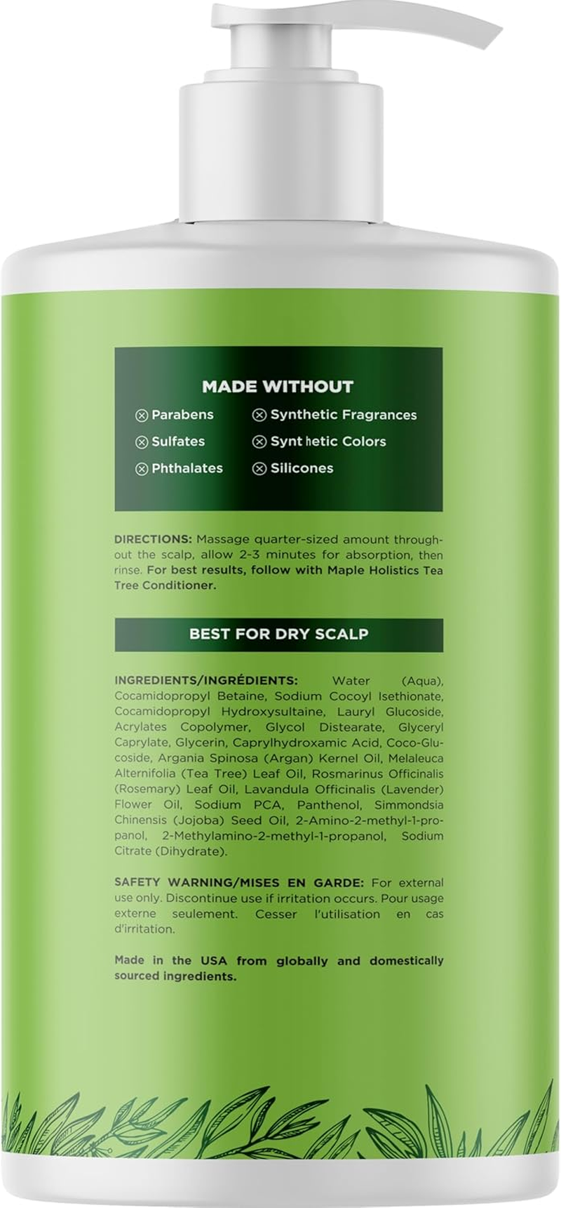 Tea Tree Oil Shampoo Sulfate Free - Deep Cleansing Vegan Tea Tree Shampoo for Oily Hair and Scalp - Daily Clarifying Shampoo for Build up with Rosemary Essential Oil for All Hair Types 25 Fl Oz image number 4