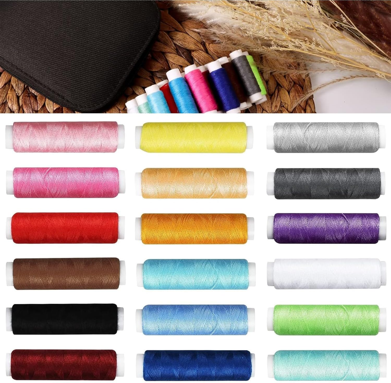 Bodbop XINGZHE 120-Piece Portable Sewing Kit with Case | Complete Sewing Supplies for Home, Travel & Emergency | Includes Threads (12 Colours), Scissors, Needles, Tape Measure, Buttons | Ideal for Adults, Beginners image number 2