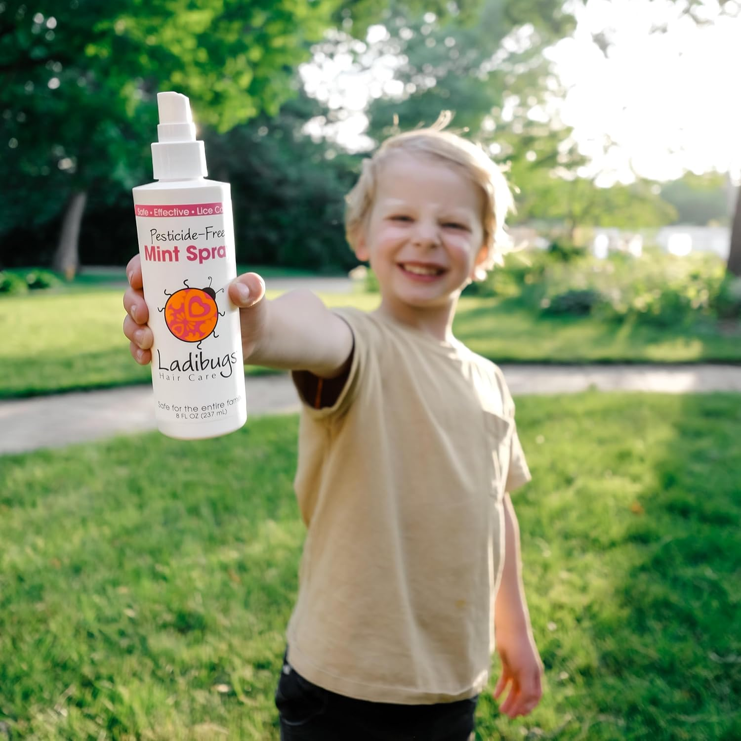 Ladibugs Lice Prevention Mint Spray 8Oz | Natural Ingredients | Highly Effective Lice Treatment Spray | Daily Use image number 2