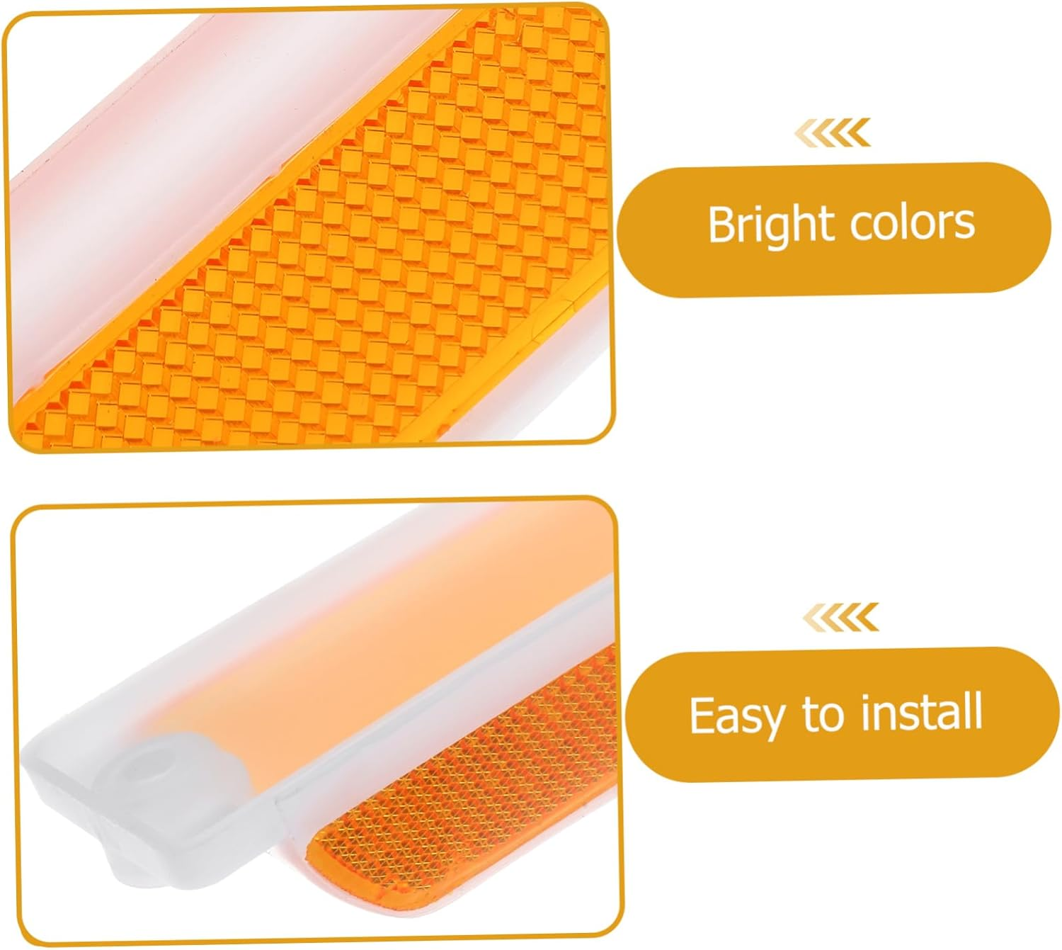 2Pcs Reflective Delineator Markers for Driveways Parking Lots Weatherproof Pavement Delineators Safety Reflectors as Warning Sign for Road Safety image number 2