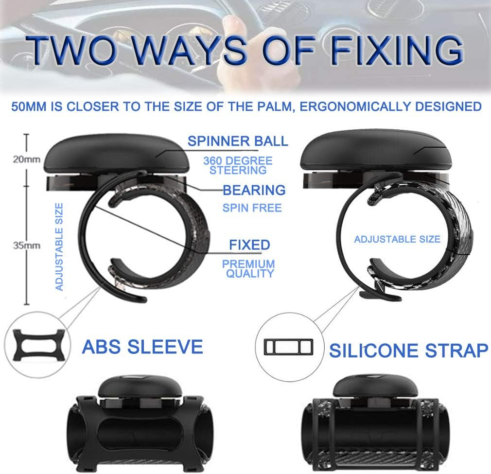 JONMON Steering Wheel Spinner Knob - Universal 360 Degrees Car Vehicle Suicide Power Booster Ball Handle Steering Wheel Accessories for Cars, SUV, Trucks image number 5