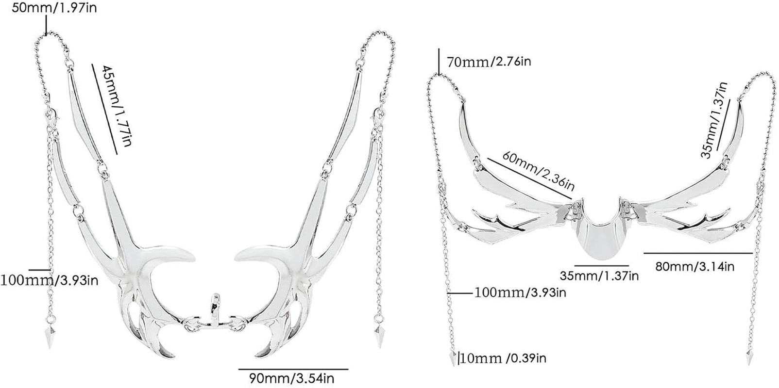 Steampunk Face Silver - Masquerade Face Decoration | Cosplay Masque Festival Half Masque Half-Face - A+B image number 5