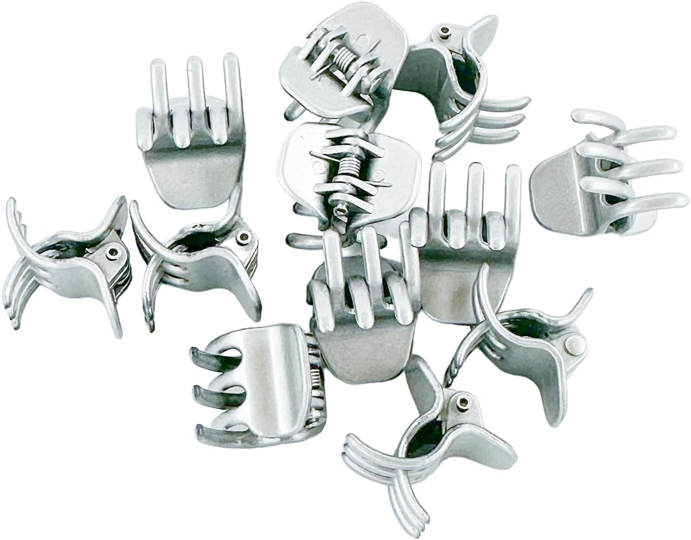 Haarallerliebst&reg; Orchid Small Hair Clips, 2 Cm, Silver Mini Hair Clips in Box, Small Hair Clip, Hair Clips, Hair Accessories, Small Clips for Girls and Women image number 2