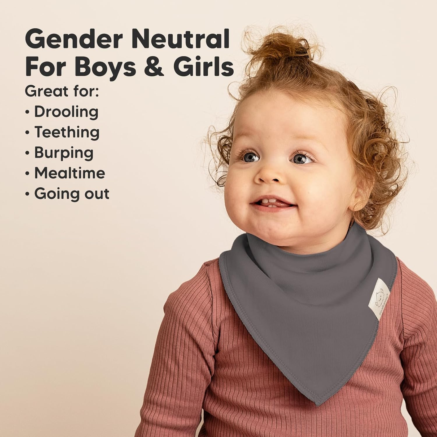 Keababies 8-Pack Organic Baby Bandana Bibs for Boys - Super Absorbent Baby Dribble Bibs for Drooling and Teething Infant, 100% Cotton Extra Soft for Newborn, Infant 0-36 Months (Terracotta) - Constellation image number 7