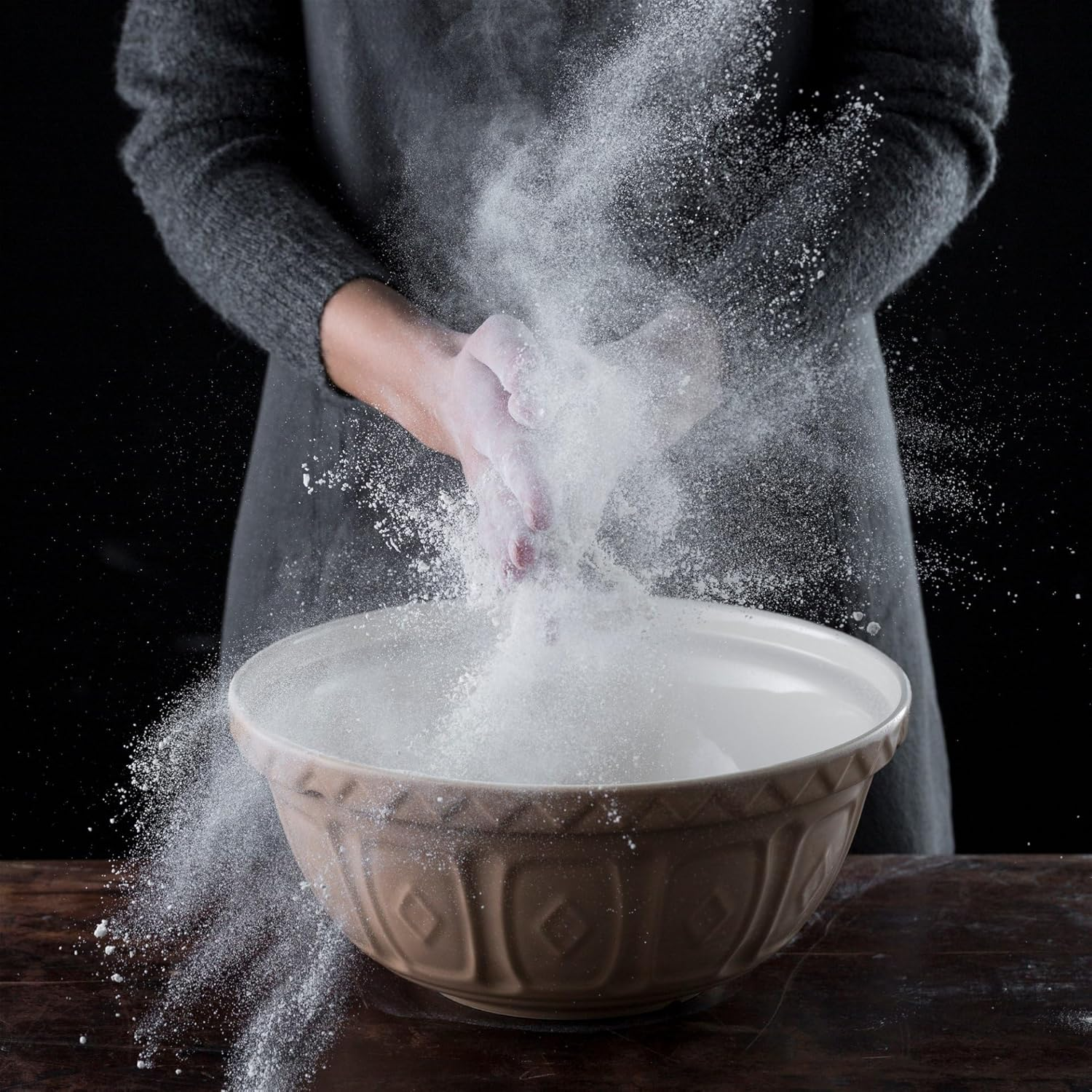 Mason Cash 2001.003 Cane Mixing Bowl, 32Cm, White/Brown 28317 image number 5