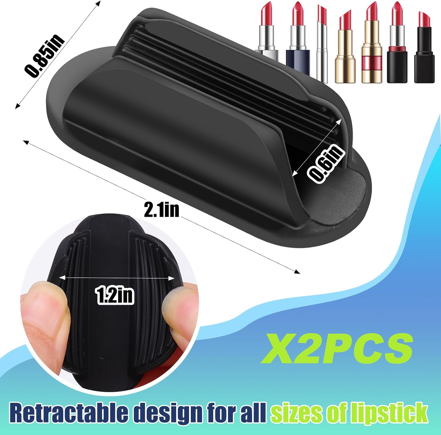 Vodolo Car Lip Balm Holder No Melt,2Pcs Car Lip Balm Holder,Car Accessories for Women Interior,Suitable for Most Vehicles image number 3