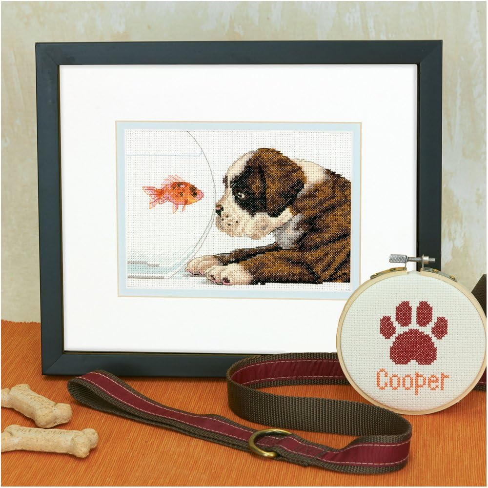 Dimensions Dog Bowl Counted Cross Stitch Kit, 14 Count White Aida, 70-65169, 7" X 5" image number 3