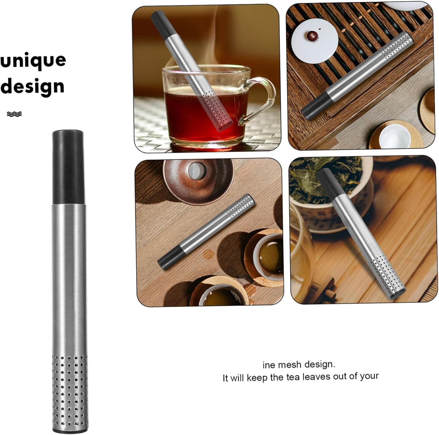 BESTYASH Stainless Steel Tea Infuser Stick Portable Mesh Filter for Loose Leaf Tea and Coffee Fine Mesh Design Easy to Clean Suitable for Home Office and Gift Use image number 6
