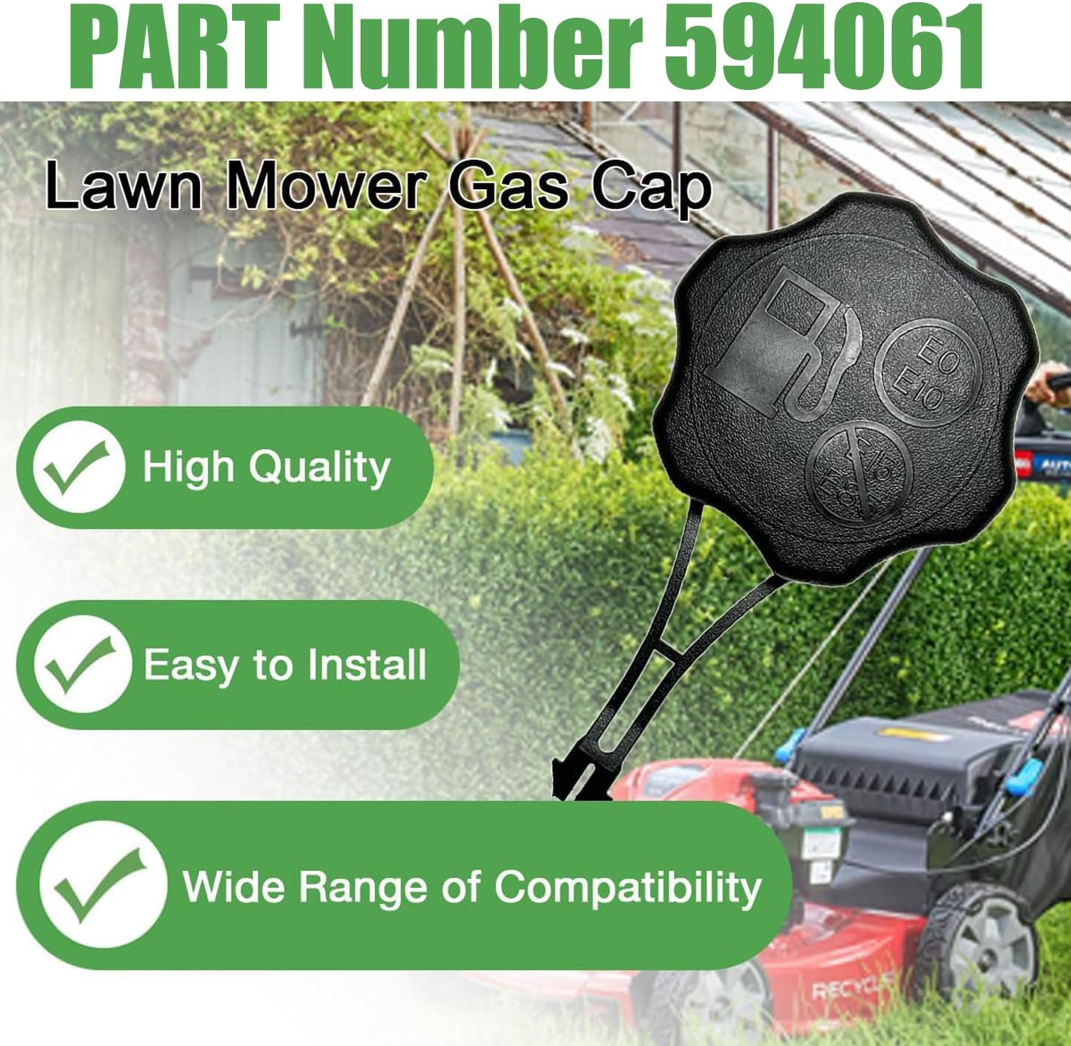 Lexziuo 1PCS 594061 Fuel Gas Cap Replacement - Compatible with Briggs & Stratton & Toro Recycler 22, Replaces 675EXI 725EXI Series Engines image number 2