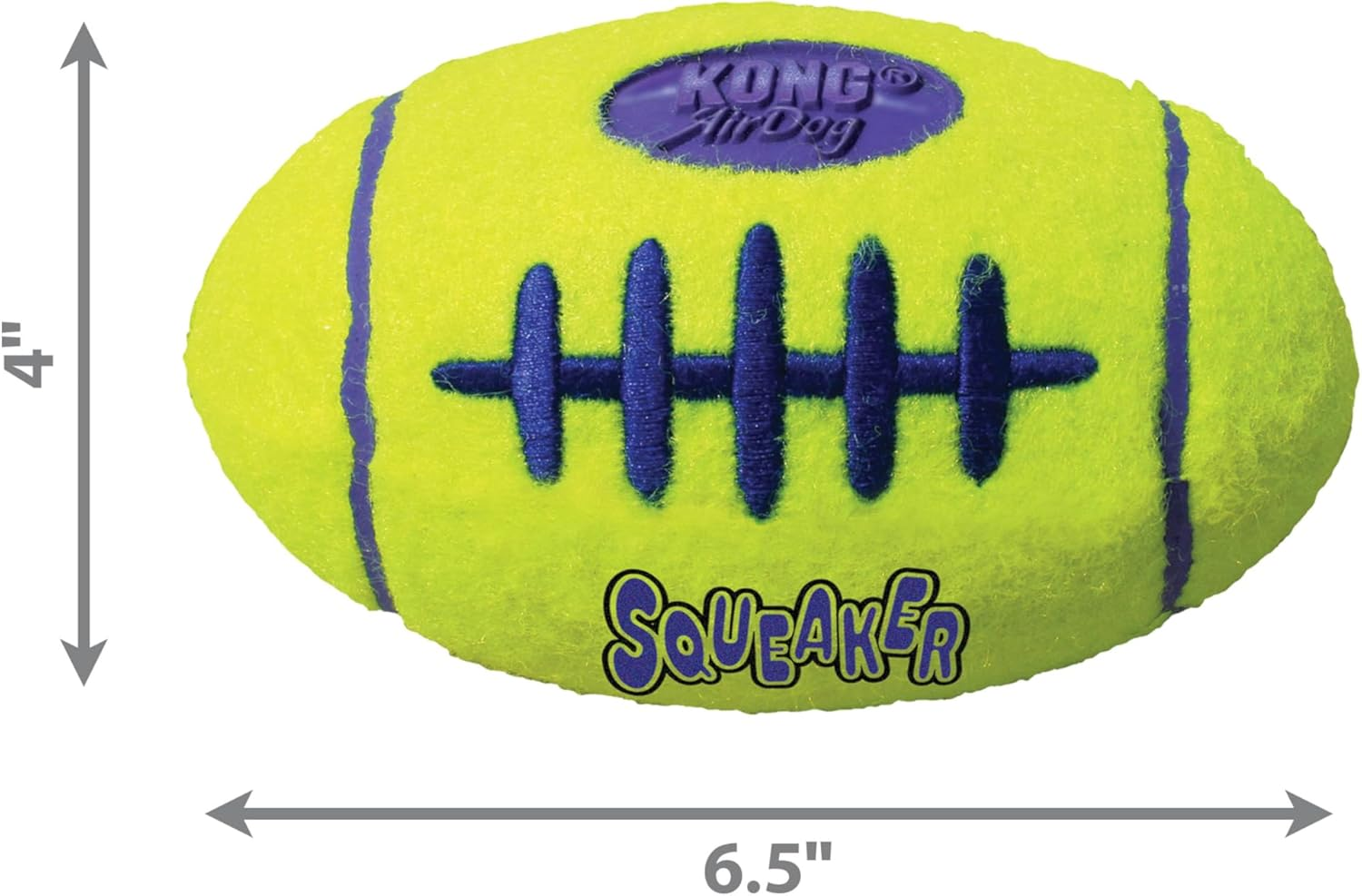 KONG - Airdog Squeaker Football - Dog Toy Premium Squeak Football, Gentle on Teeth - for Large Dogs - Football, S (Pack Of 1) image number 1