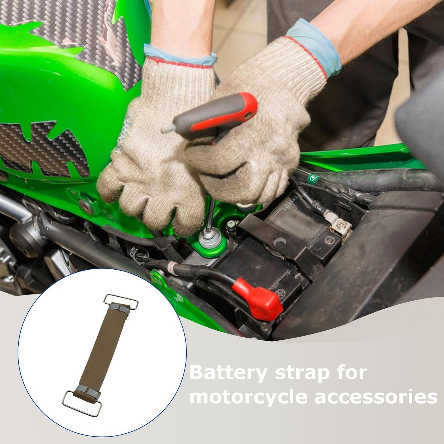 Battery Straps Rubber Band - Stretchable Rubber Battery Straps Fastening Straps | Battery Box Strap Portable Battery Band Bandage for Motorcycle Battery