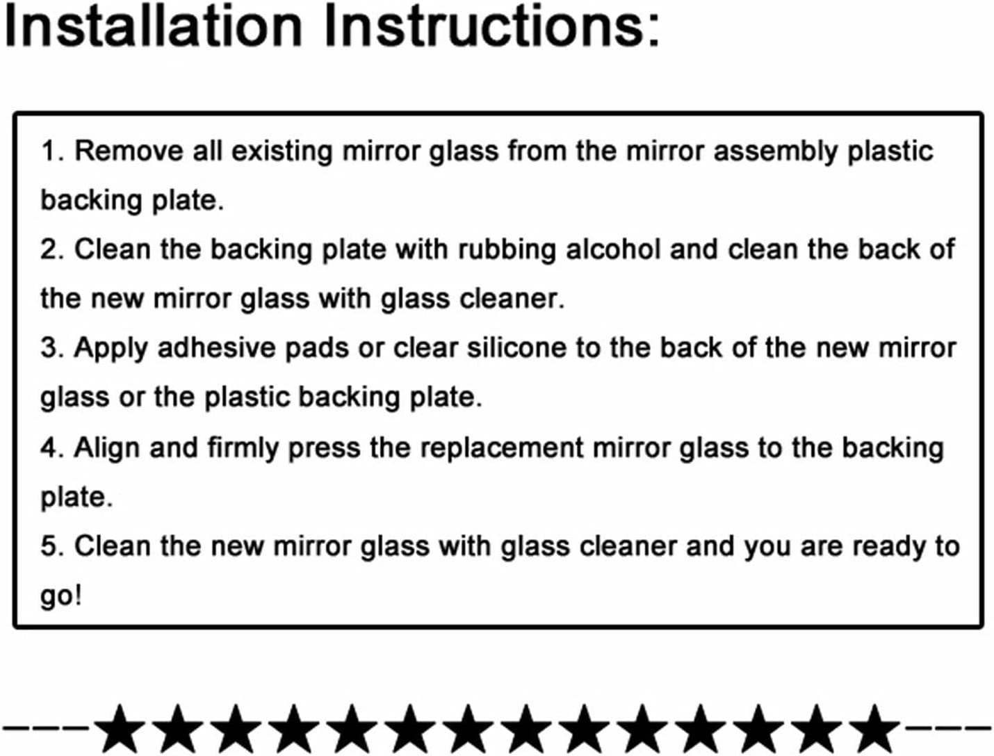 JZSUPER Side Mirror Glass for 1997-2006 HONDA CR-V, Passenger Right Side RH Rearview Convex Glass, Non Heated Including Adhesive image number 3