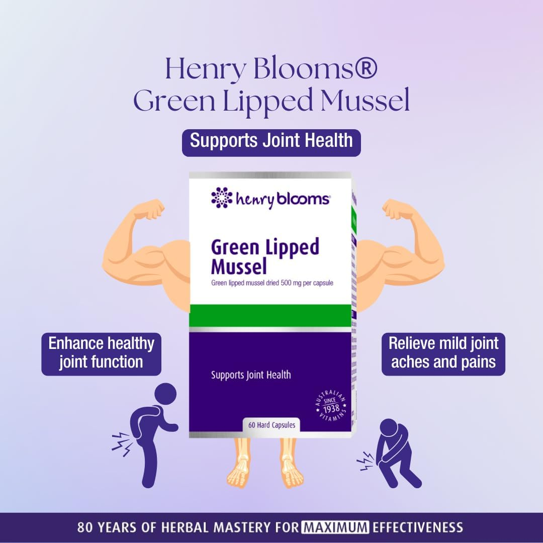 Henry Blooms 500Mggreen Lipped Mussel with Biop 60 Capsules image number 5