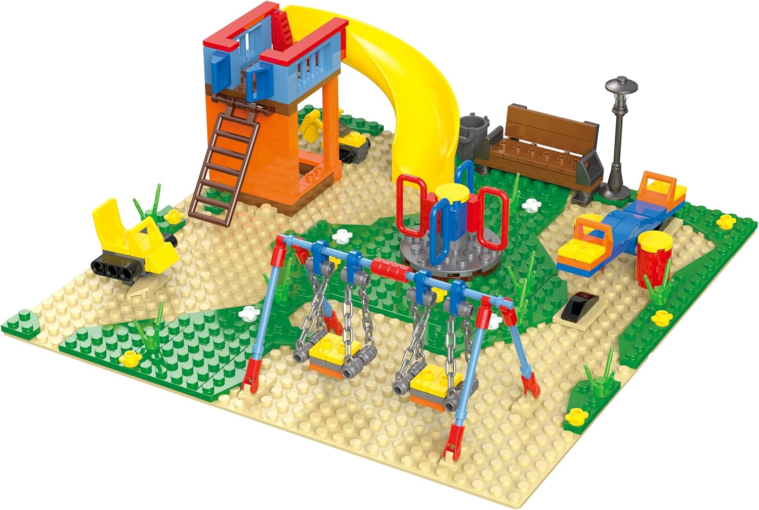 Bluebrixx Play 107422 &ndash; Playground Made of Clamping Blocks with 345 Building Elements image number 3