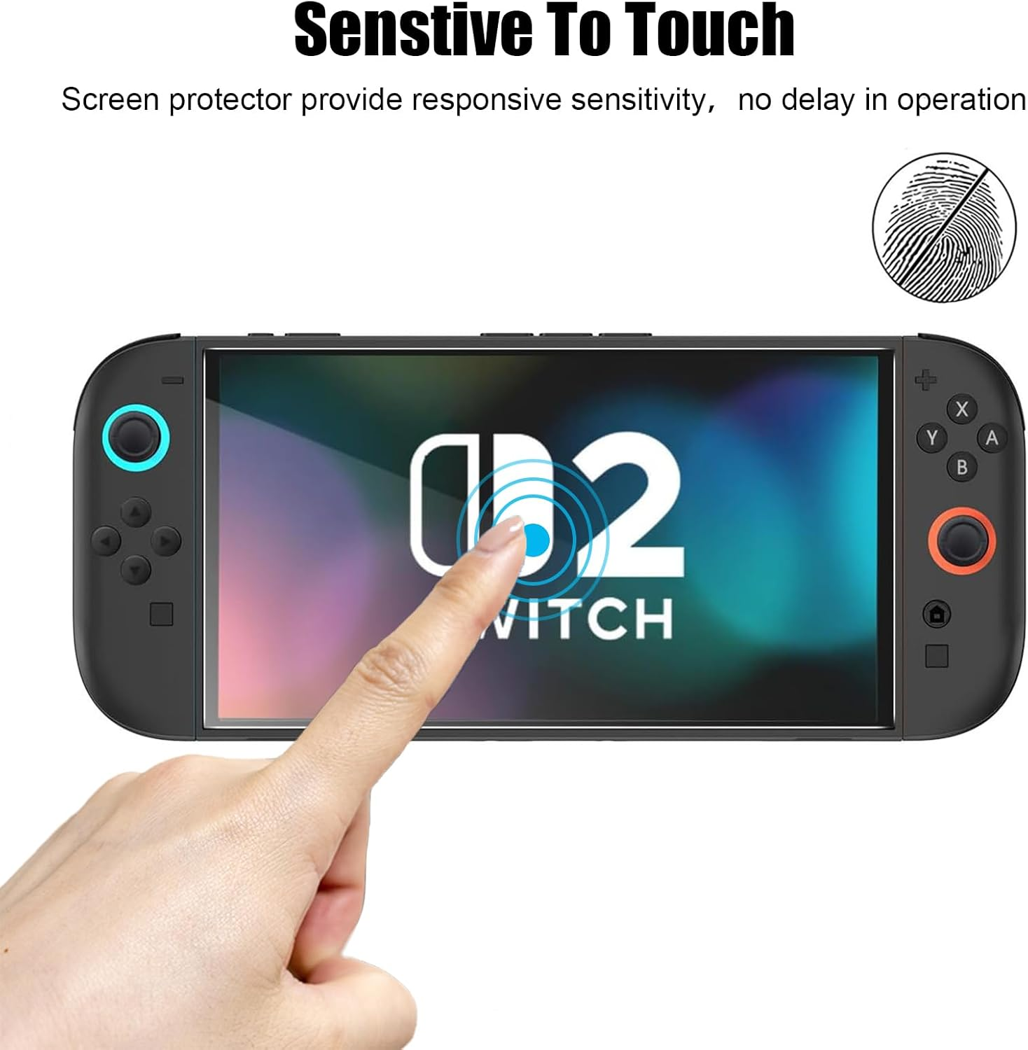 Vonzuda 3 Pack Screen Protector for Nintendo Switch 2 Model 2025, Ultra HD Tempered Glass Screen Protector Compatible with Nintendo Switch 2 7.9 Inch (3) (Clear) image number 6
