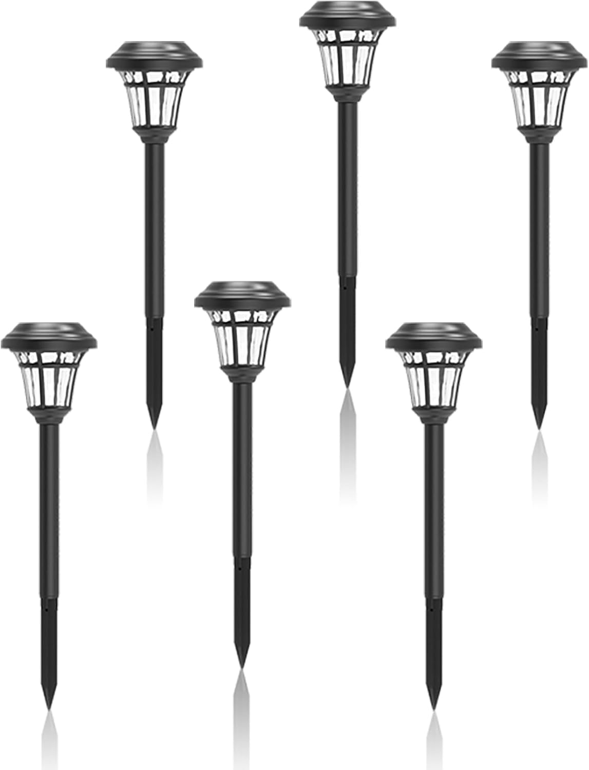 2301 LED Landscape Lighting, Solar Outdoor Lights Garden Lights for Yard and Lawn,6 Pack of Outdoor Solar Lights with Unique Light and Shadow Effects image number 2
