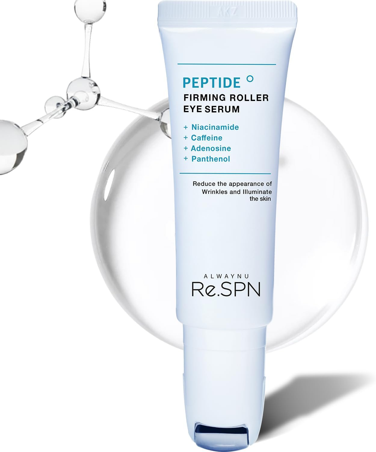 Re.Spn Peptide Firming Roller Eye Serum &ndash; for Puffy Eyes, Wrinkles & Dark Circles, Cooling Gua Sha Metal Applicator with Niacinamide, Vegan K-Beauty (0.67 Fl Oz) image number 3