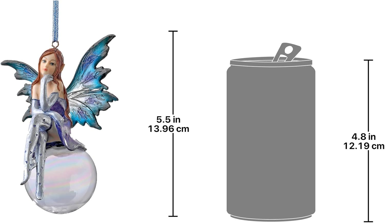 Design Toscano the Snow Fairy Goddess Holiday Ornament (Set of 3) image number 1