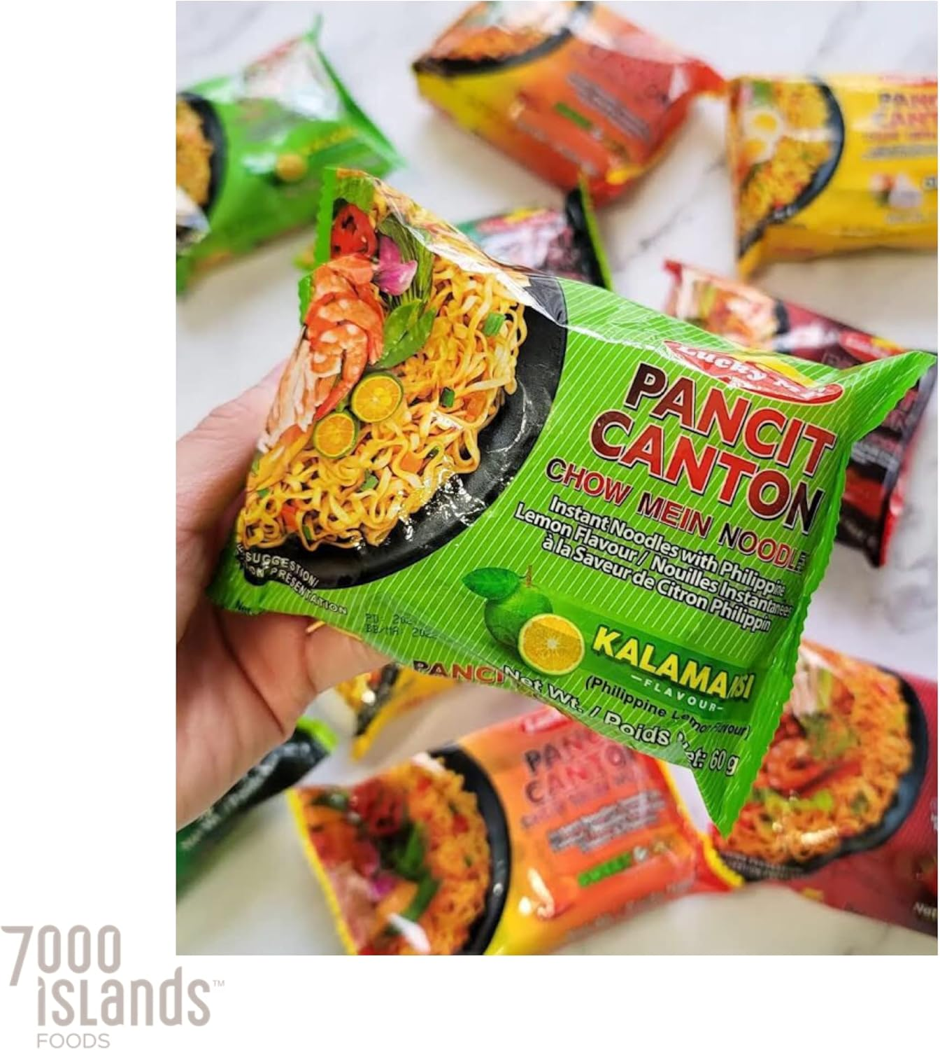 Lucky Me! Pancit Canton Instant Noodles Chow Mein 12X60G (Kalamansi Flavor) image number 2