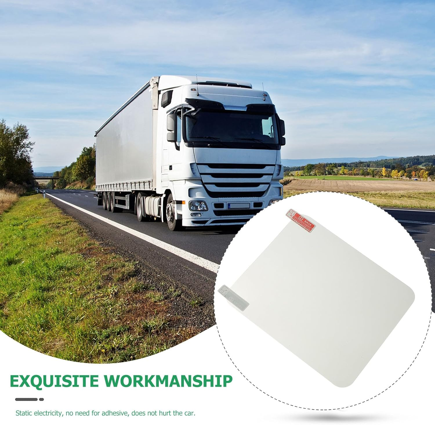 NAMOARLY 2Pcs Car Head-Up Display Reflective Film 150X130Mm Anti-Glare Protective Screen for Windshield Projection LCD Display Window Film for Navigation image number 1