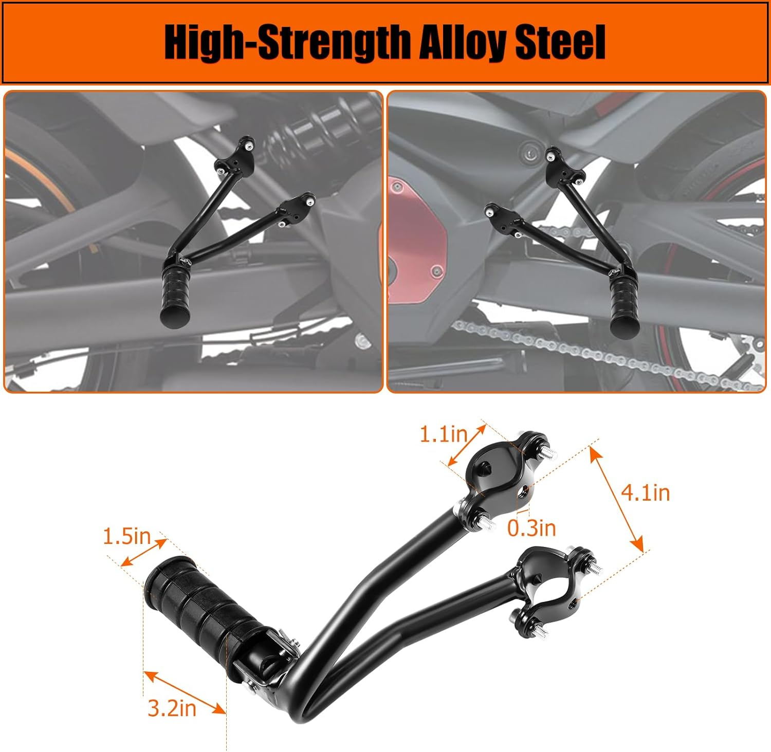 Motorcycle Passenger Seat & Foot Pegs for Kawasaki, Rear Seat Pillion Footpeg Kit Replacement Accessories for Kawasaki Vulcan S 650 VN650 2015-2024 image number 5