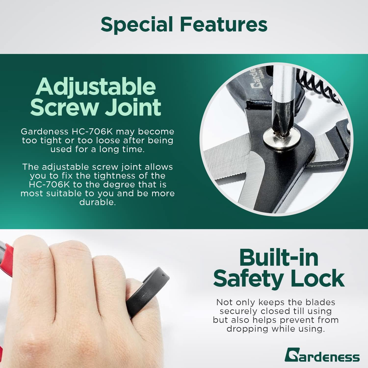 Gardeness Straight SK5 Steel Pruning Shear Garden Scissor Flower Leaf Trimmer Floral Fruits Picking Ultra Sharp Gardening Snips Bonsai Cutter Durable Effort-Saving Clippers, Hand Pruners, Multipurpose image number 1